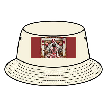 Queen of Hearts Bucket Hat - Stylish Canvas Hat for Festivals & Casual Outings