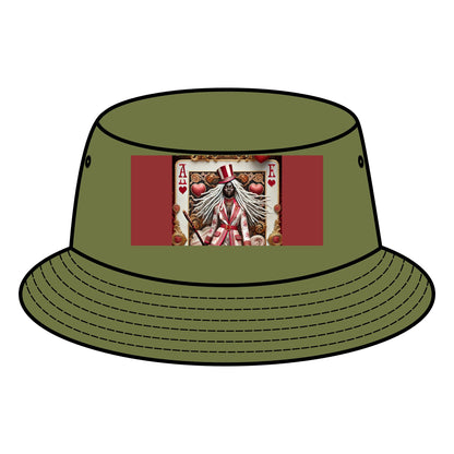 Queen of Hearts Bucket Hat - Stylish Canvas Hat for Festivals & Casual Outings