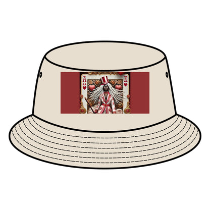 Queen of Hearts Bucket Hat - Stylish Canvas Hat for Festivals & Casual Outings