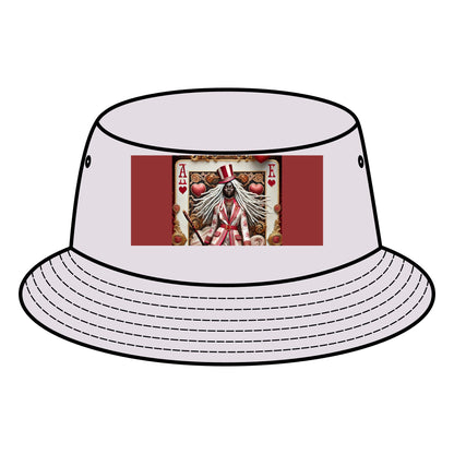 Queen of Hearts Bucket Hat - Stylish Canvas Hat for Festivals & Casual Outings