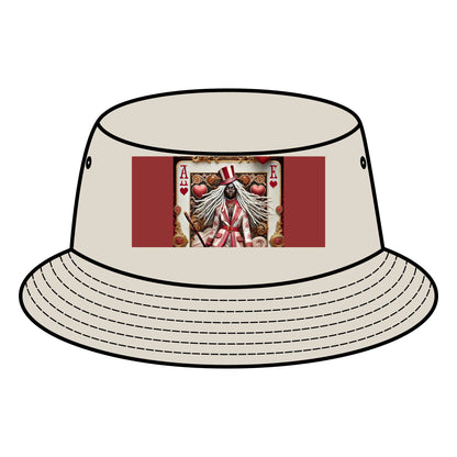 Queen of Hearts Bucket Hat - Stylish Canvas Hat for Festivals & Casual Outings