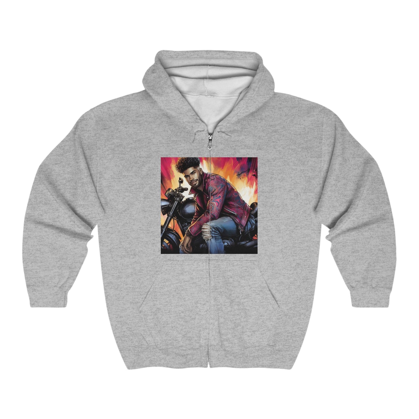 Born To Ride Unisex Heavy Blend™ Full Zip Hooded Sweatshirt #13MU