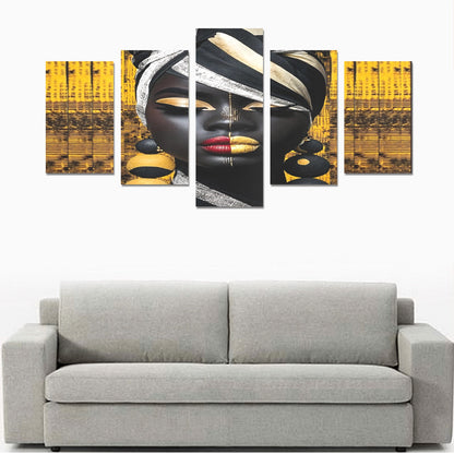 Canvas Wall Art Prints (No Frame) 5-Pieces/Set C