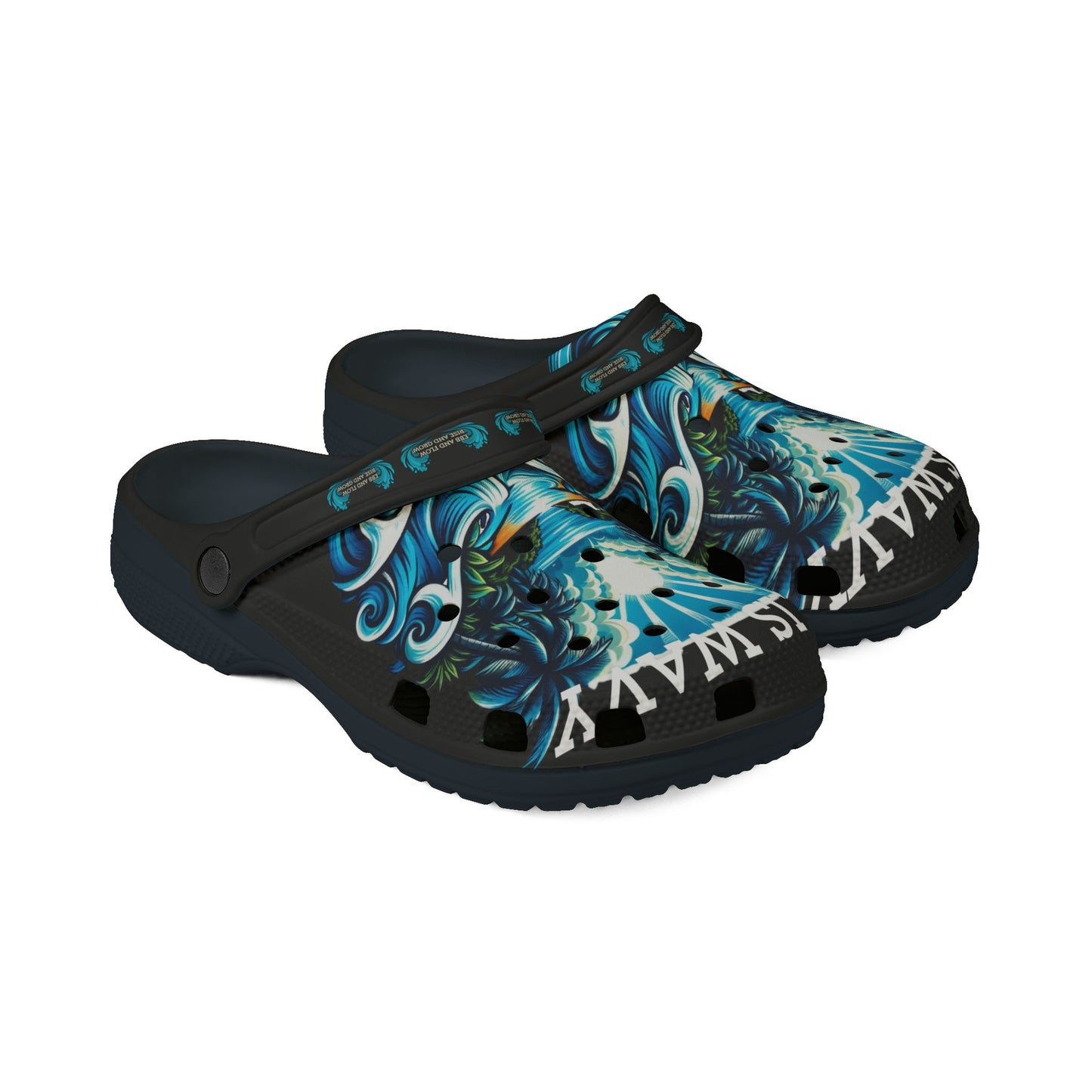 Life is Wavy EVA Foam Rubber Shoes (AOP) #LW1U