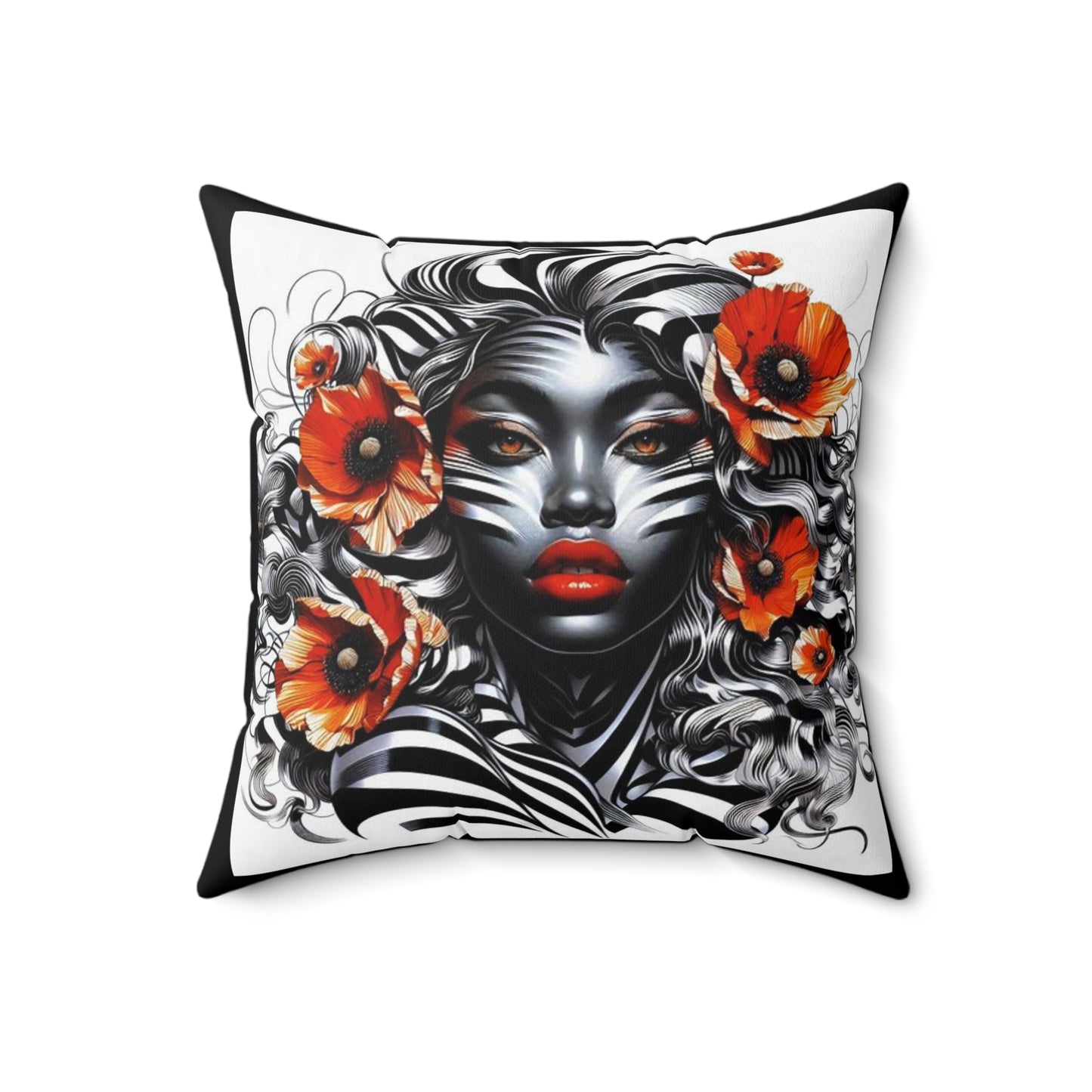 Zebra Fantasy Square Pillow #ZF23