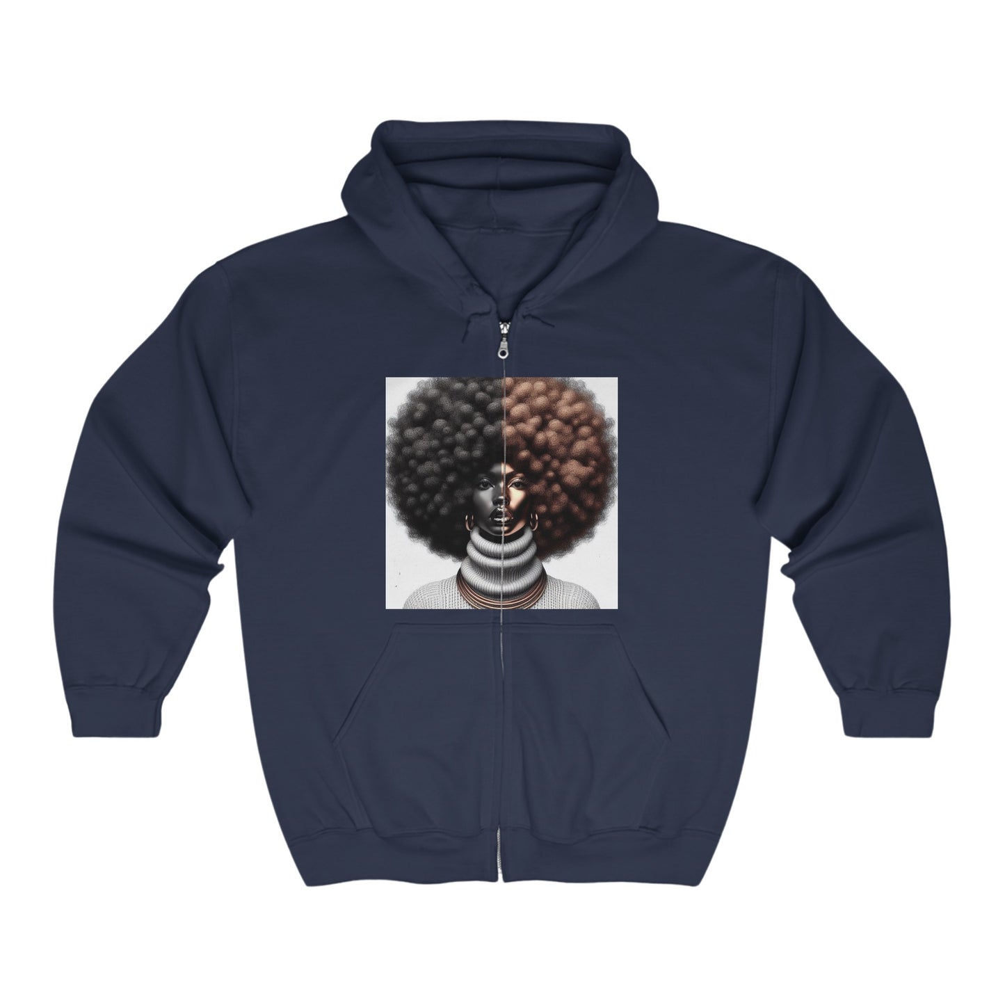 Afro Power Unisex Heavy Blend™ Full Zip Hooded Sweatshirt #AP5
