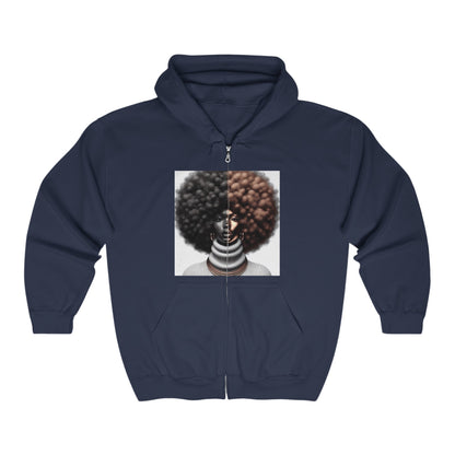 Afro Power Unisex Heavy Blend™ Full Zip Hooded Sweatshirt #AP5