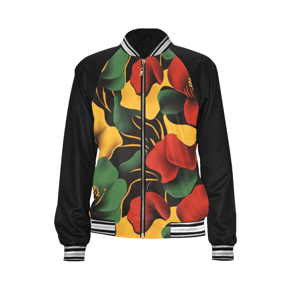 Women's Floral Pattern Jacket (Model H21)