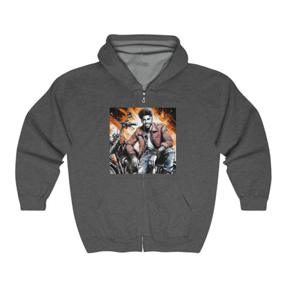 Born To Ride Unisex Heavy Blend™ Full Zip Hooded Sweatshirt #13MU