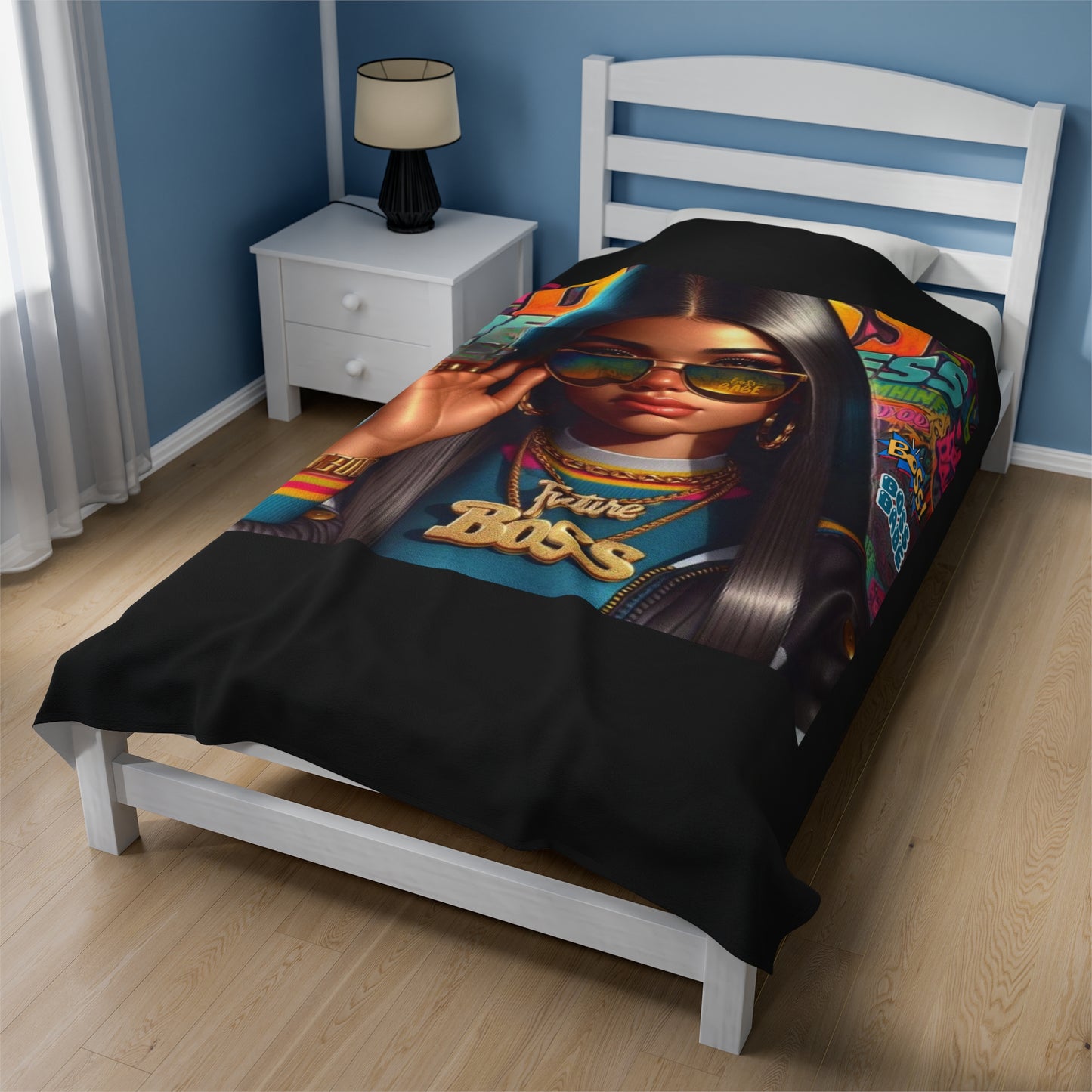 Future Boss Velveteen Plush Blanket #25