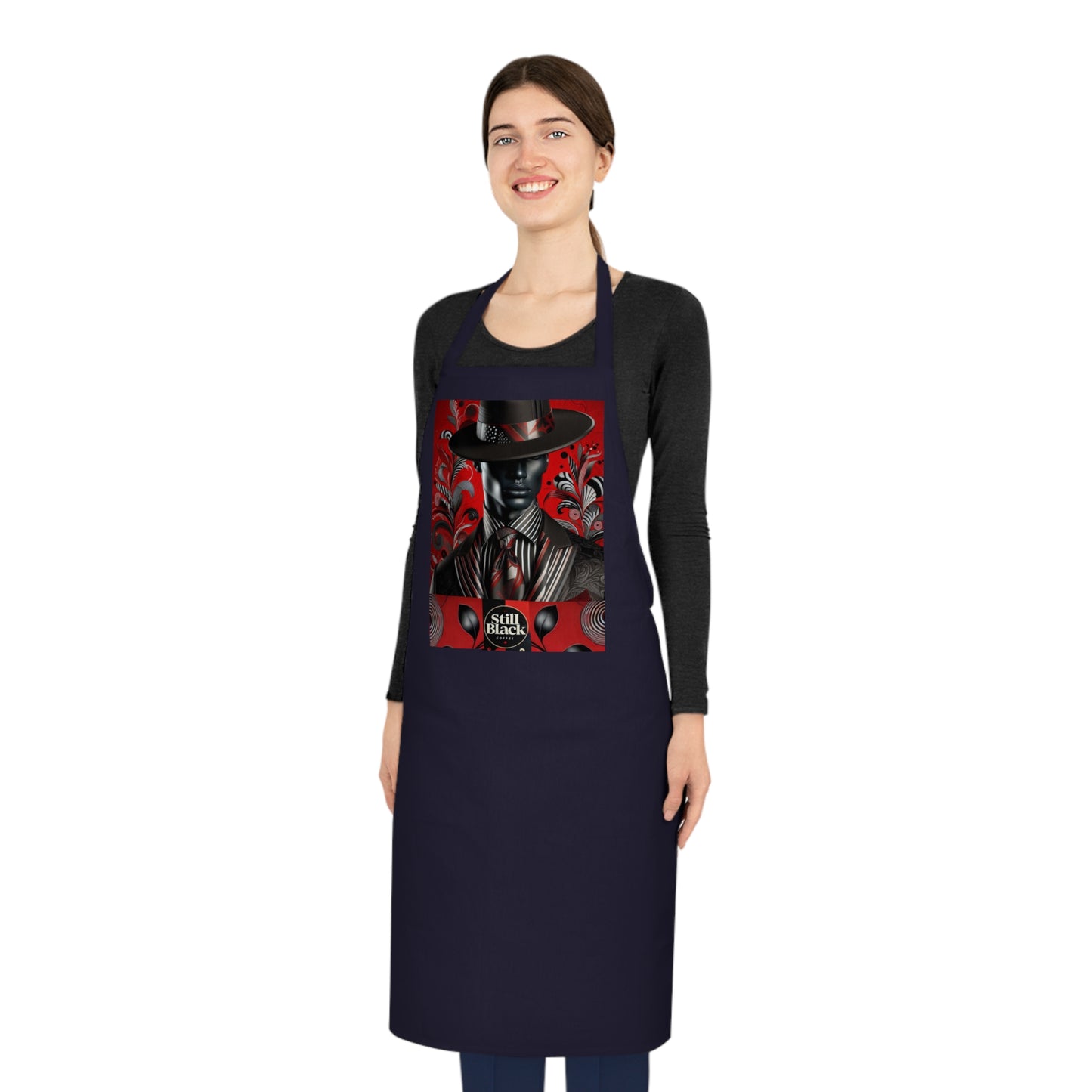 Still Black Cotton Apron #SB9