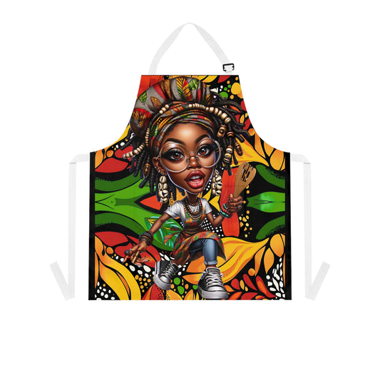 Afrocentric Apron - Bold Graphic Kitchen Cooking Wear, African Inspired Chef Apron, Ethnic Cooking Apron, Black History Month Gift, Cultural