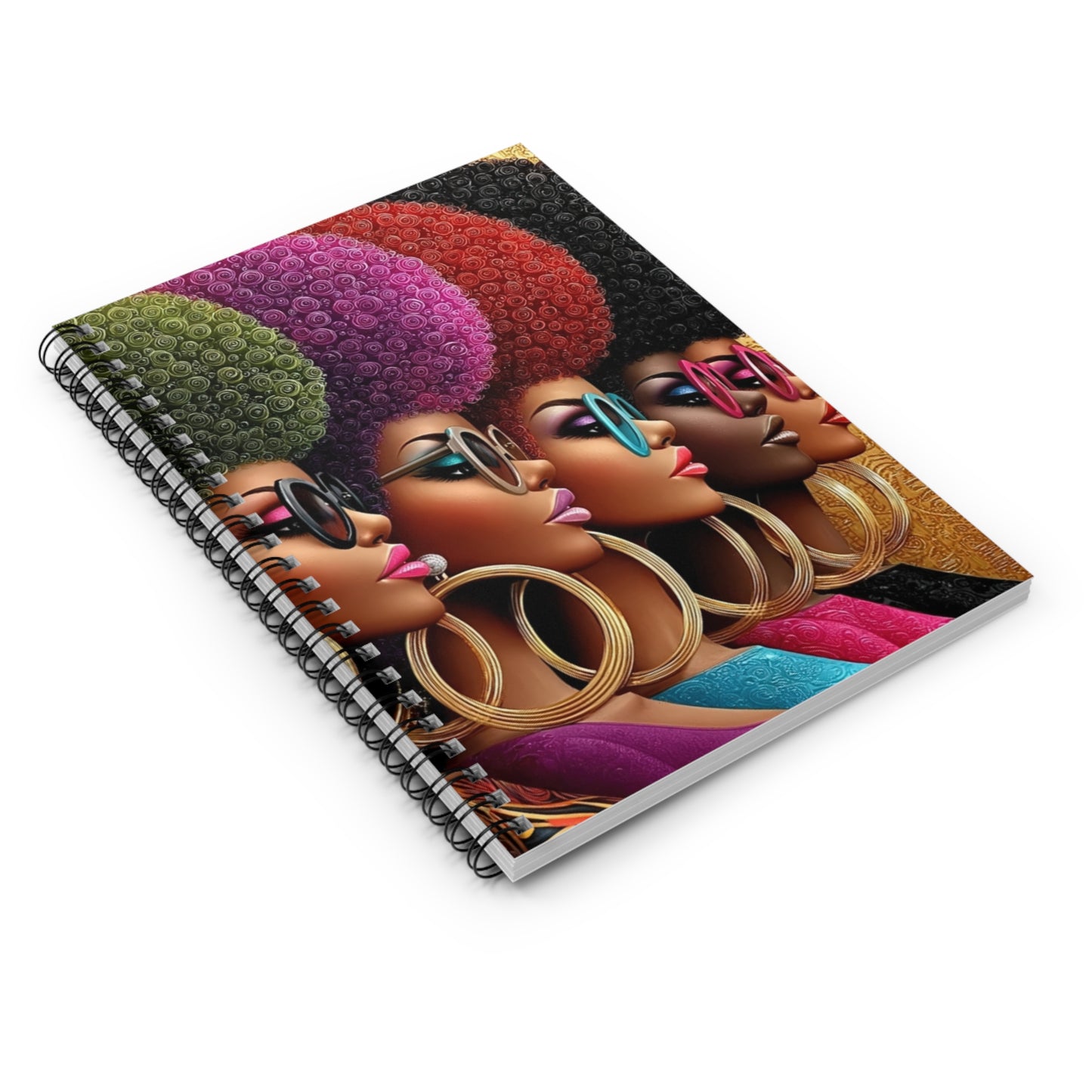 Vibrant Afro-Chic Spiral Notebook, Colorful Notebook for Writers, Gift for [...]