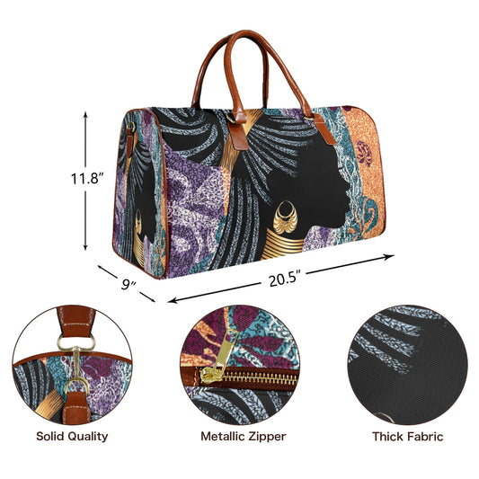 Legacy Personified Women's Large Capacity Travel Bag-Large (Brown Short Patch) (1737) Large Capacity Travel Bag-Large (Brown Short Patch) (1737)