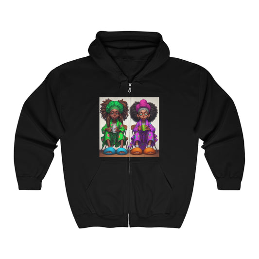 Monday Vibes Unisex Heavy Blend™ Full Zip Hooded Sweatshirt #MV3