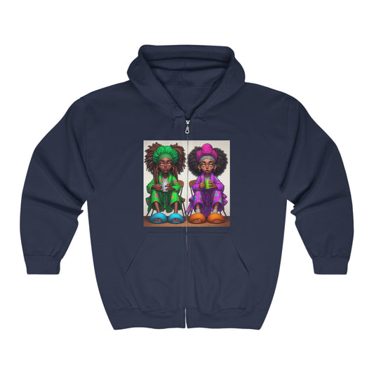 Monday Vibes Unisex Heavy Blend™ Full Zip Hooded Sweatshirt #MV3