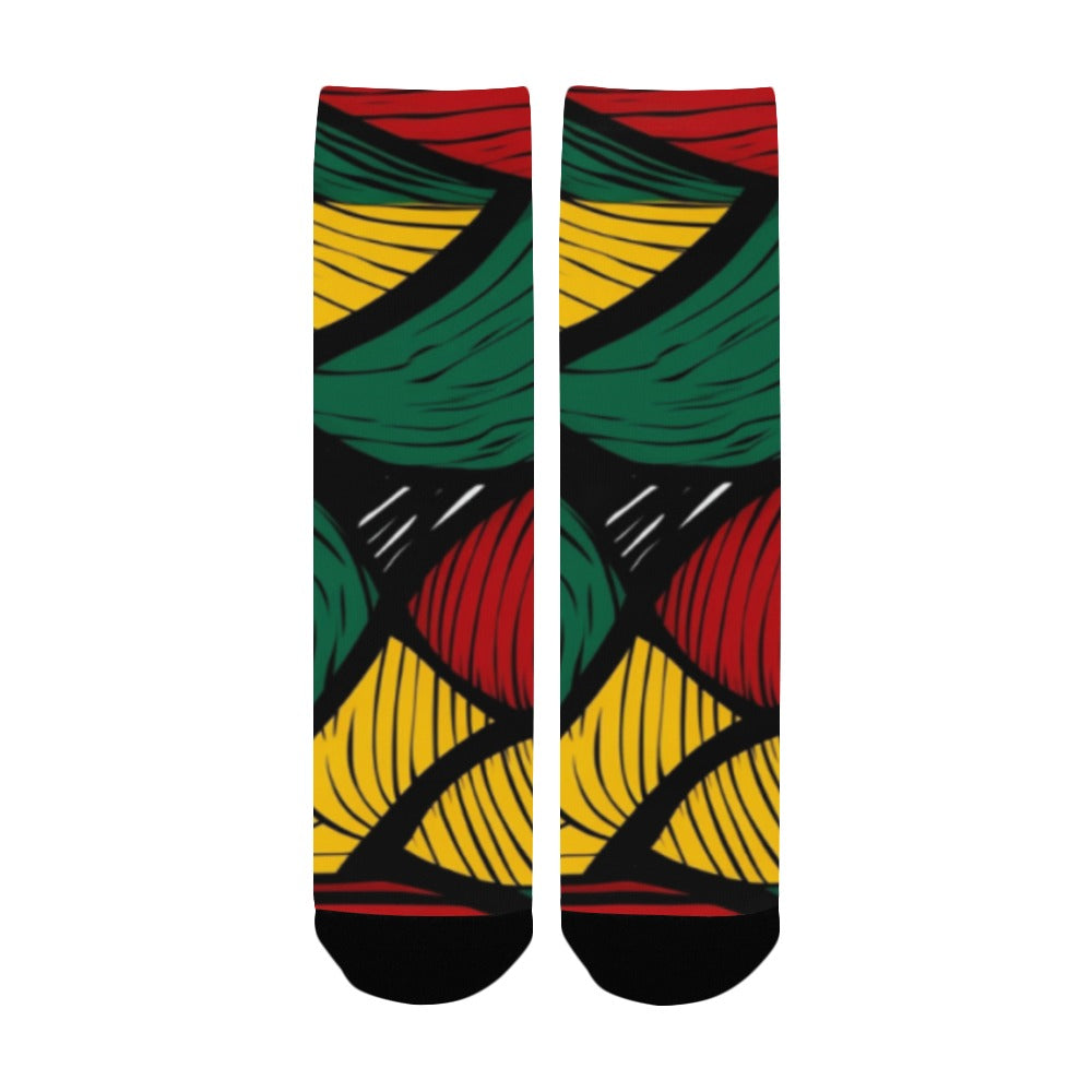 Geometric Pattern Socks for Men Women's Custom Socks