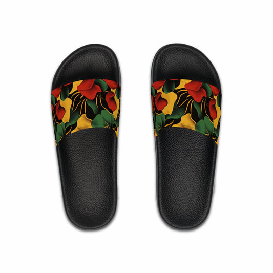 Tropical Floral Slide Sandals for Men Summer Slippers Beach Footwear Relaxation Shoes Gift for Him