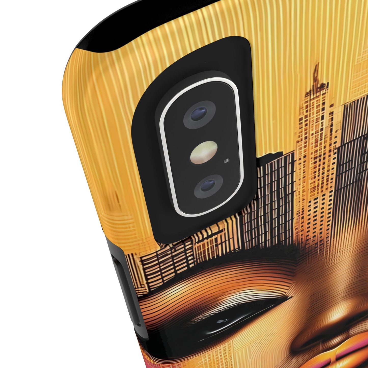 Afrocentric Tough Phone Case, City Girl On The Move Unique Design, Urban Street Style, Protective Cellphone Cover, Trendy Mobile Accessory
