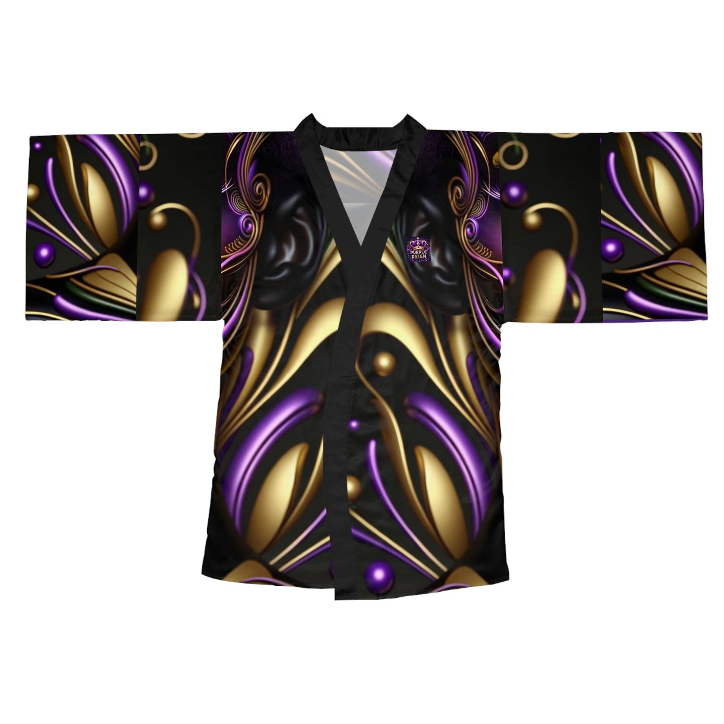 Purple Reign Long Sleeve Kimono Robe (AOP) #PR1