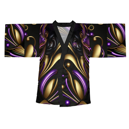 Purple Reign Long Sleeve Kimono Robe (AOP) #PR1
