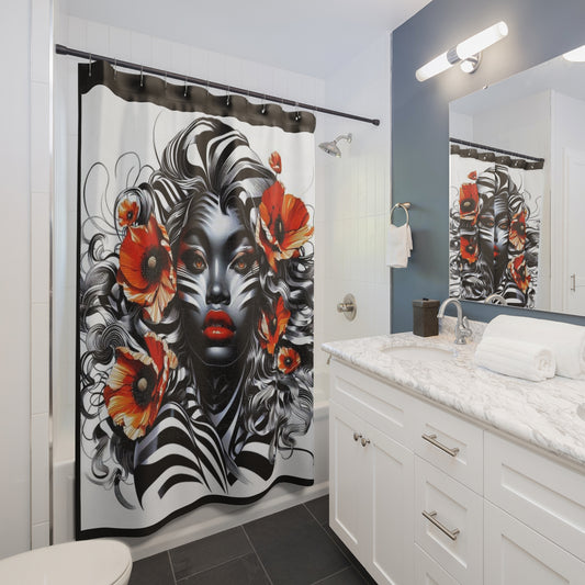 Zebra Fantasy Shower Curtains #SF26