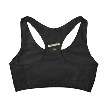 Destined For Greatness Girls' Double Lined Seamless Sports Bra (AOP) #1