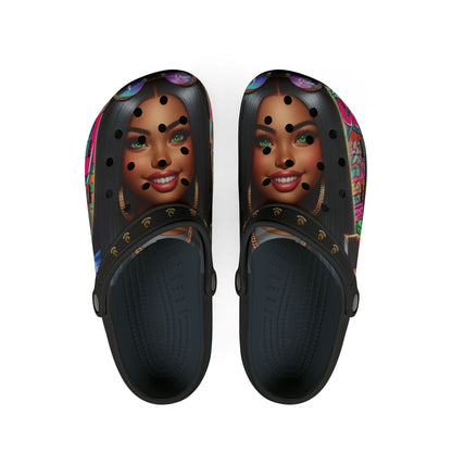 Queen-Wear Your Crown EVA Foam Rubber Shoes (AOP) #23U
