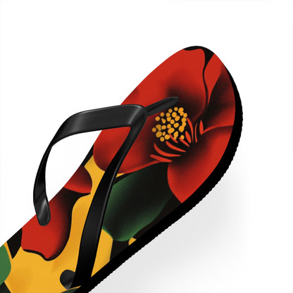 Tropical Floral Flip Flops | Summer Footwear Beach Sandals Vacation Ready Poolside Comfort Gift for Him