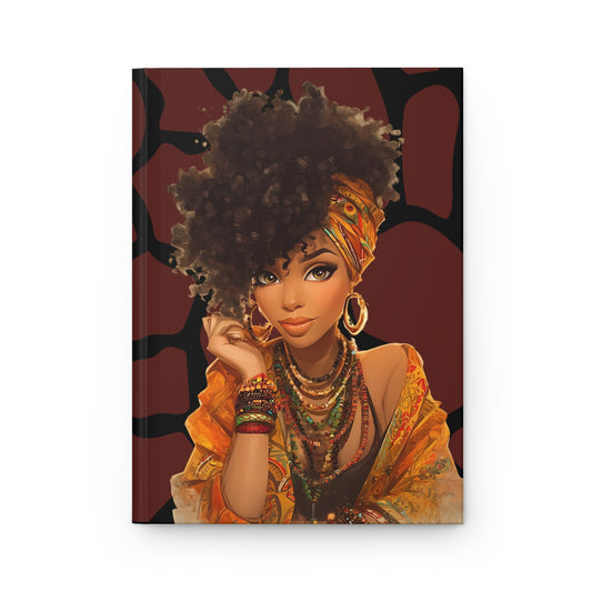 Afrocentric Hardcover Journal, Coffee Lover Planner, Black History Notebook, Inspirational Diary, Empowerment Sketchbook, Gratitude Journal,