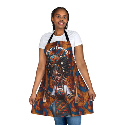 What's Cooking?Apron, 5-Color Straps (AOP) #WC4