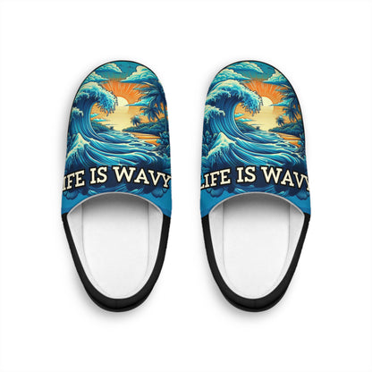 Life Is Wavy Men's Indoor Slippers #LIW3