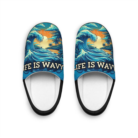 Life Is Wavy Men's Indoor Slippers #LIW3