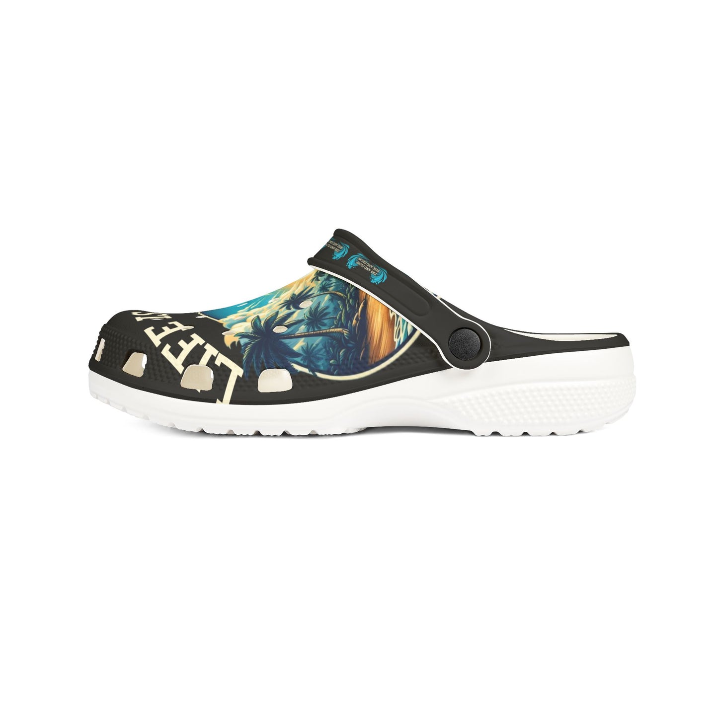 Life is Wavy EVA Foam Rubber Shoes (AOP) #LW2U