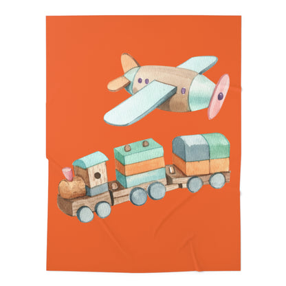 Train Baby Swaddle Blanket #TR1