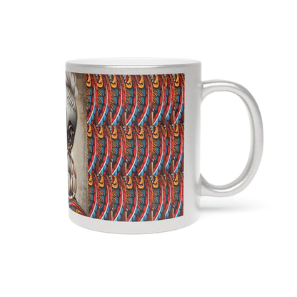 Platinum Beauty African Art Metallic Mug