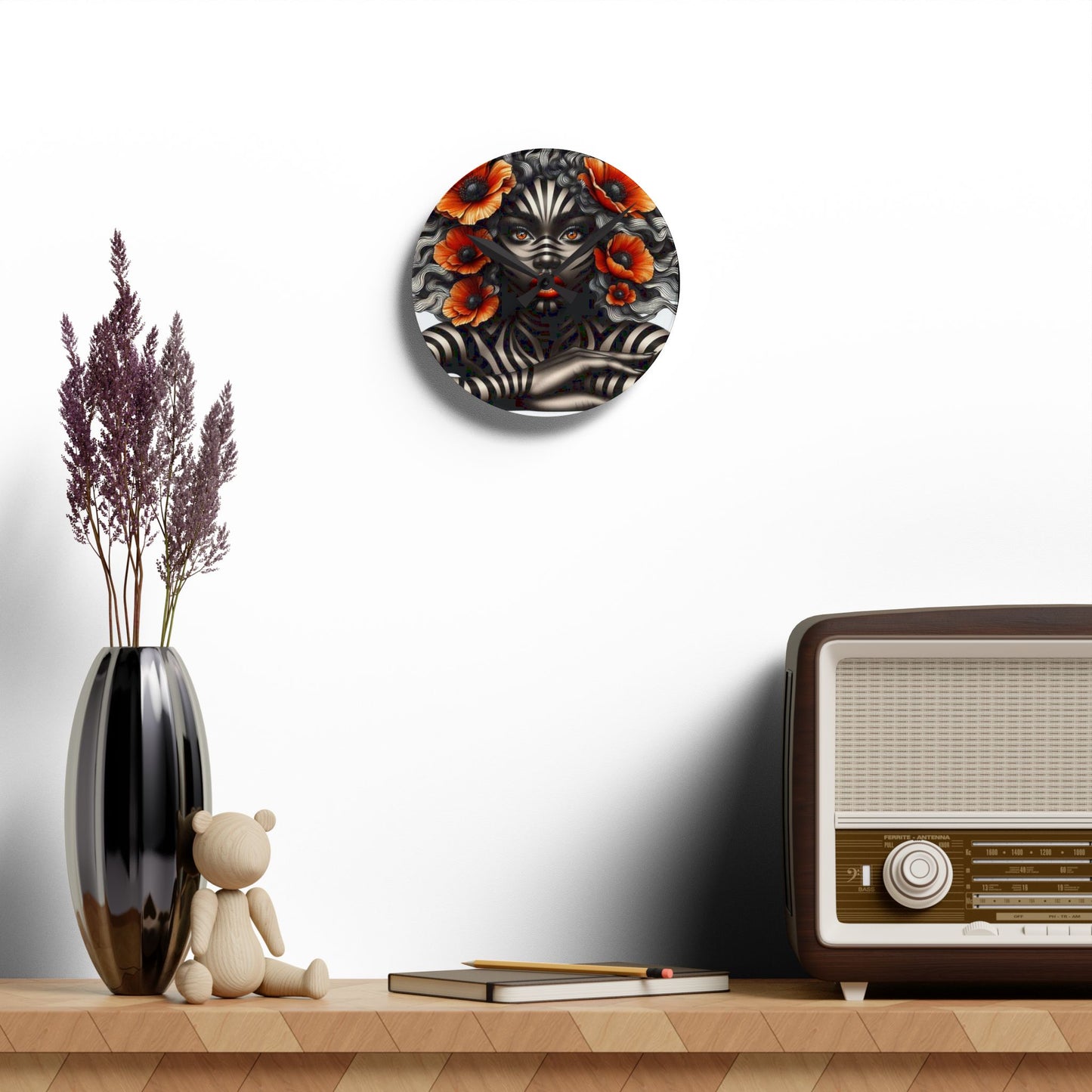 Zebra Fantasy Acrylic Wall Clock #ZF29