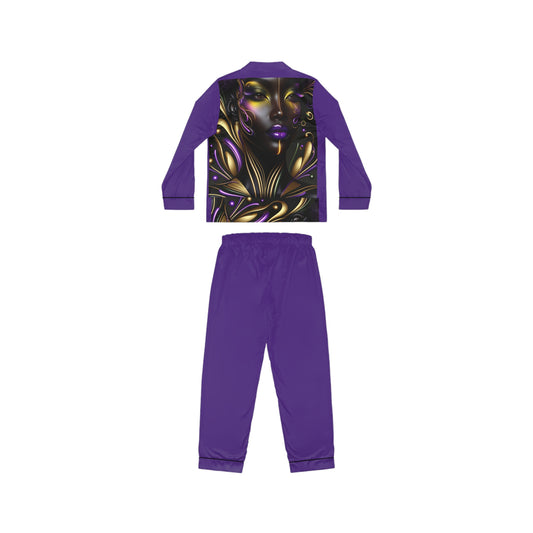 Purple Reign Women's Satin Pajamas (AOP) #PR5