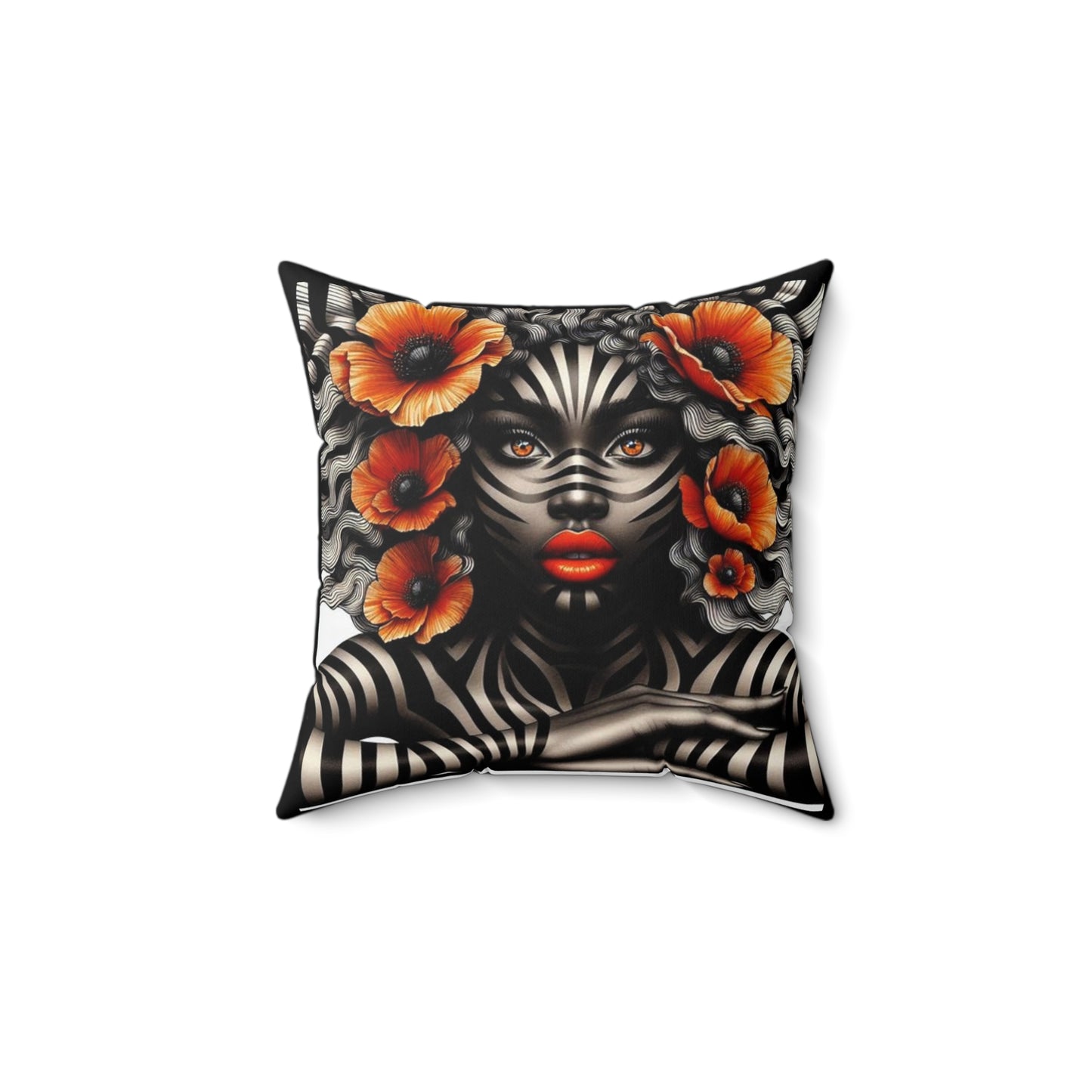 Zebra Fantasy Square Pillow #ZF22