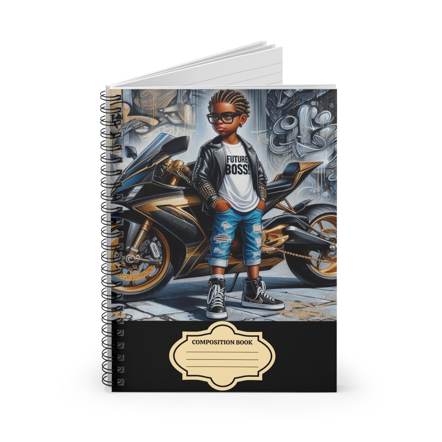 Back to School Future Boss Affirmations Spiral Notebook - Ruled Line #27U