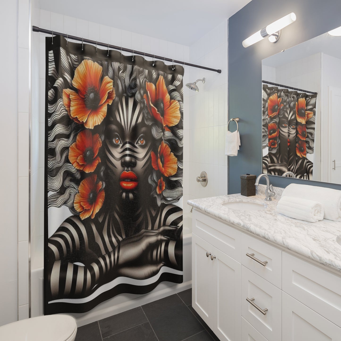 Zebra Fantasy Shower Curtains #SF26