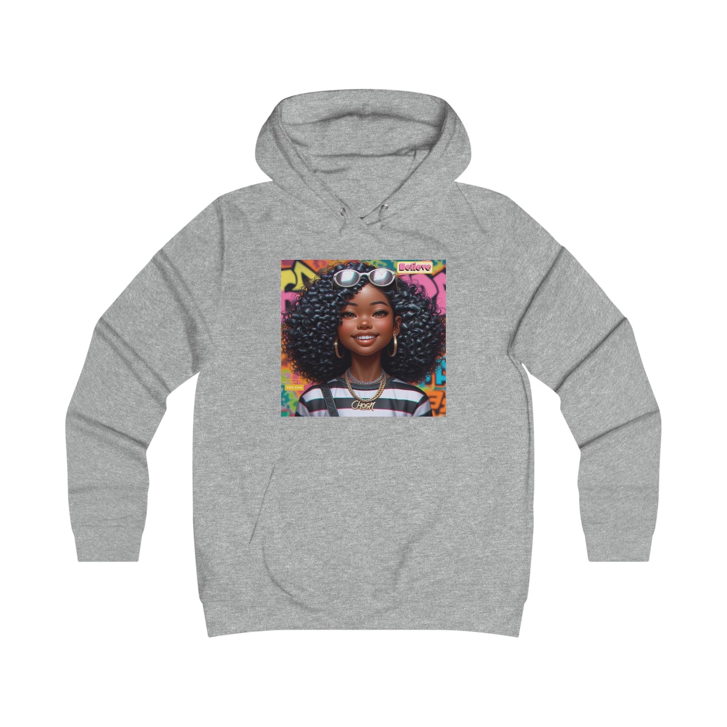Believe Girlie College Hoodie #51