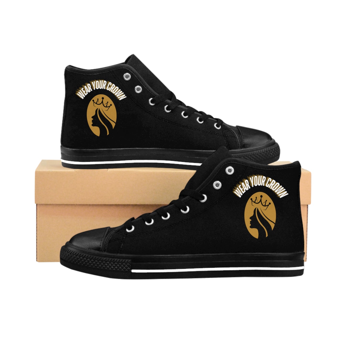 Queen-Wear Your Crown Women's Classic Sneakers #23.A