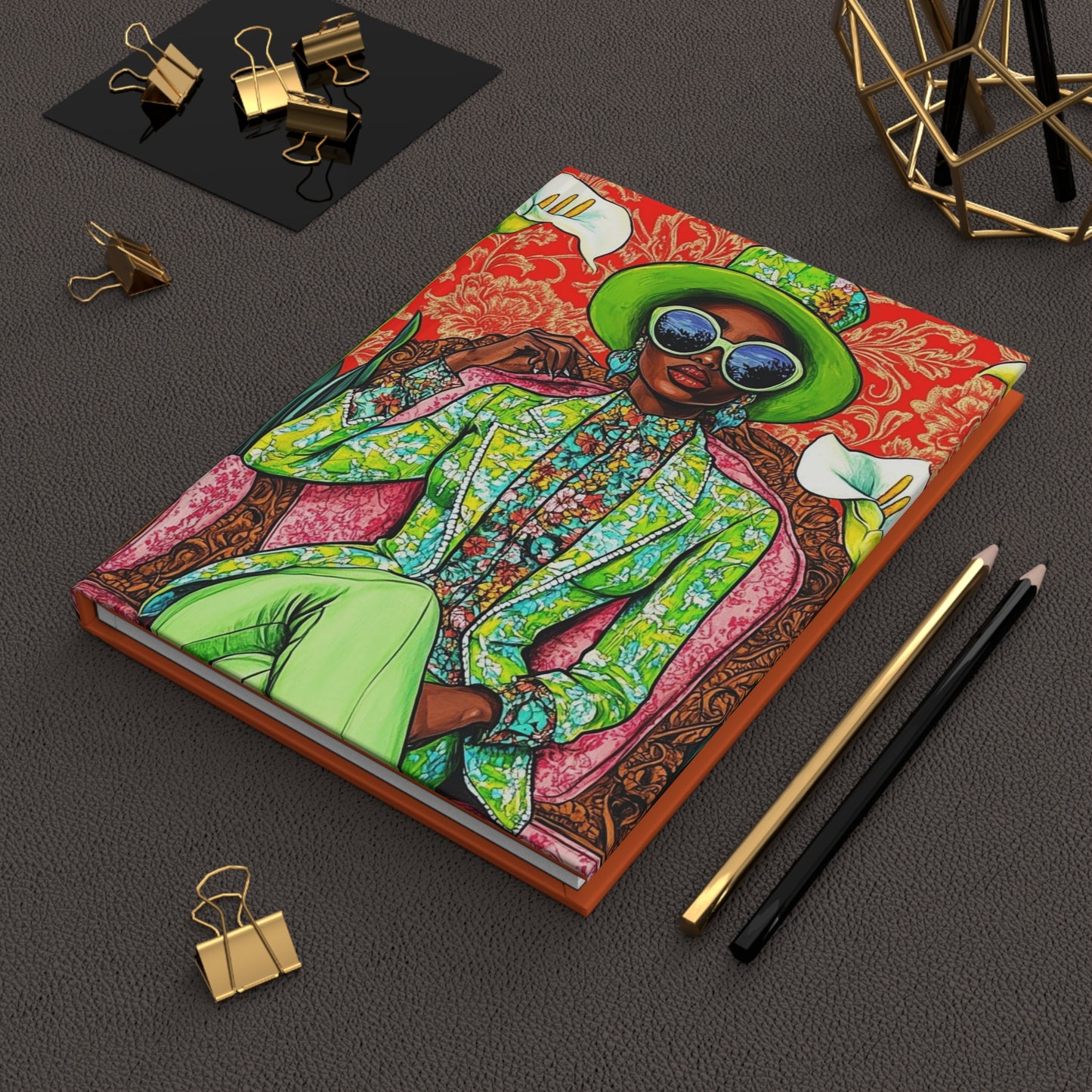 Power She Wears, Empowerment Afrocentric Hardcover Journal - Matte Cover