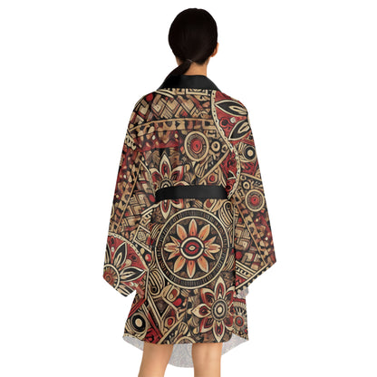 Red Queen Long Sleeve Kimono Robe (AOP) #RQ2