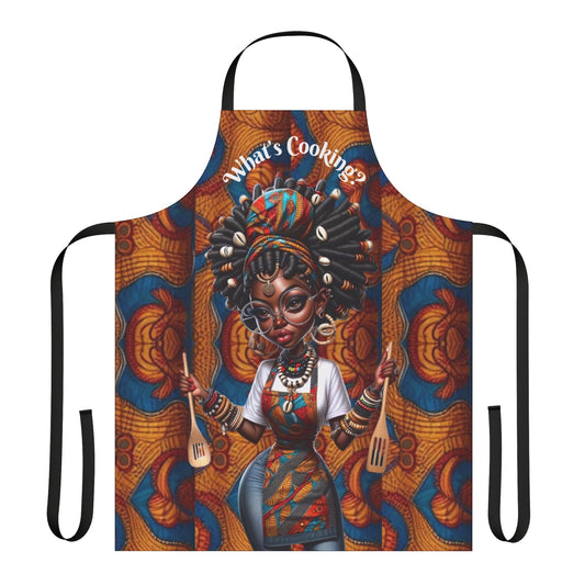 What's Cooking?Apron, 5-Color Straps (AOP) #WC4