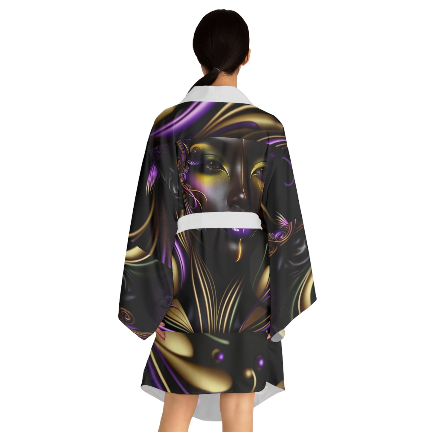 Purple Reign Long Sleeve Kimono Robe (AOP) #PR1