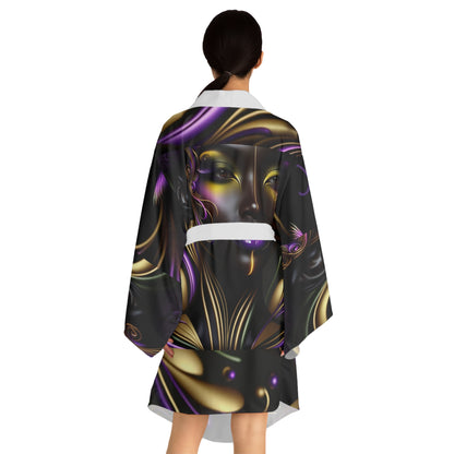 Purple Reign Long Sleeve Kimono Robe (AOP) #PR1