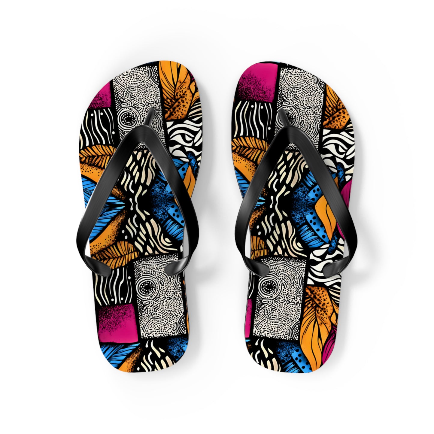 Floral and Feather Flip Flops | Beach Sandals for Summer Vibes Vacation Footwear