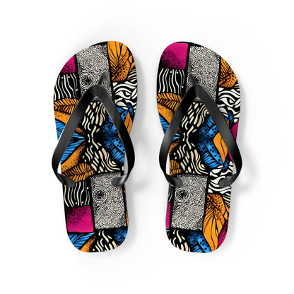 Floral and Feather Flip Flops | Beach Sandals for Summer Vibes Vacation Footwear
